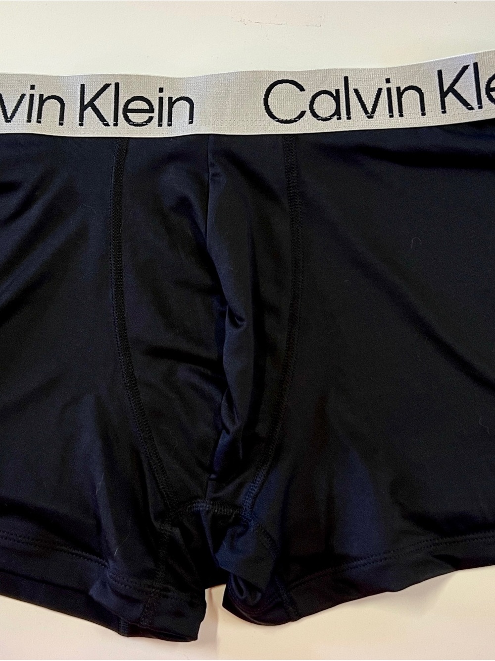 Calvin Klein  Boxer Briefs. Black with White Logo Waistband